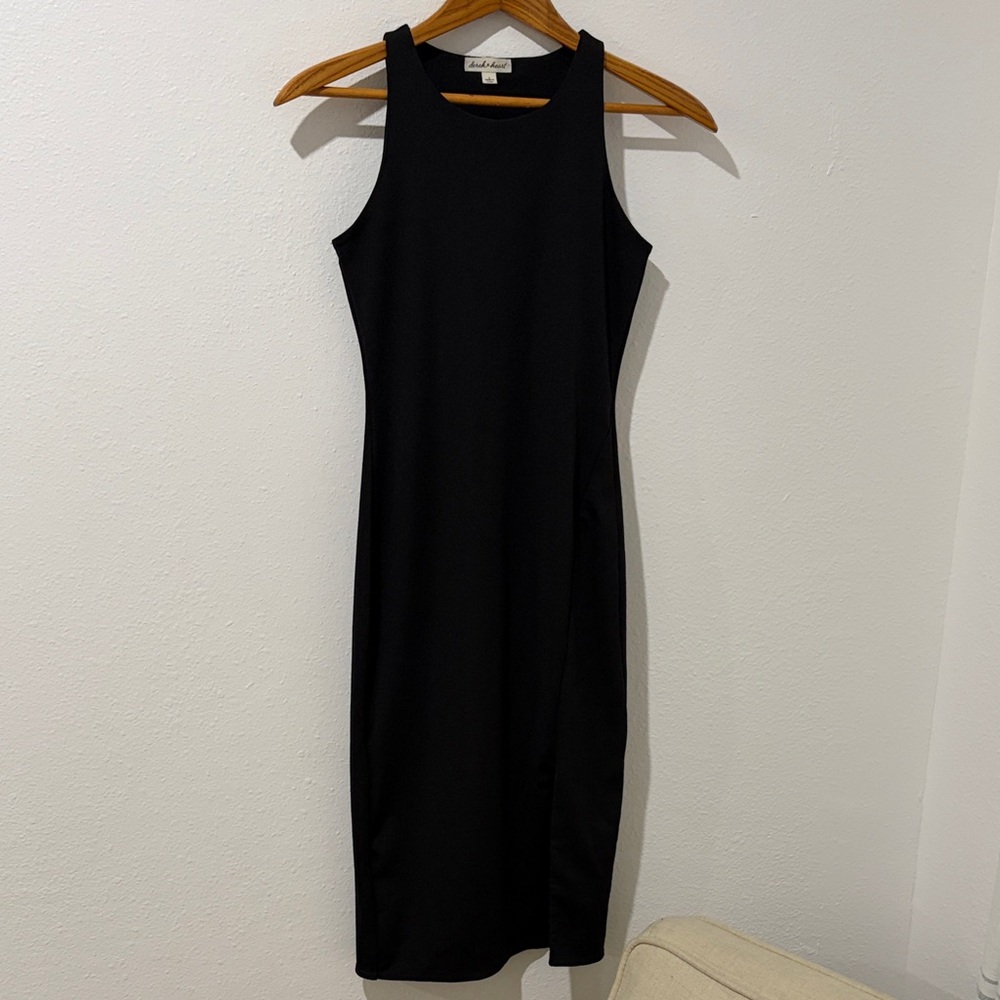 Derek Heart Classic Black Midi Dress
